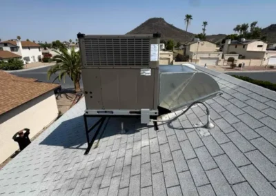 Rooftop package HVAC unit on a Mesa, AZ home